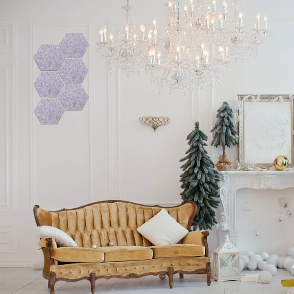 ETHZZLE Felt Hexagon Wall Tiles Grey 12 Pcs