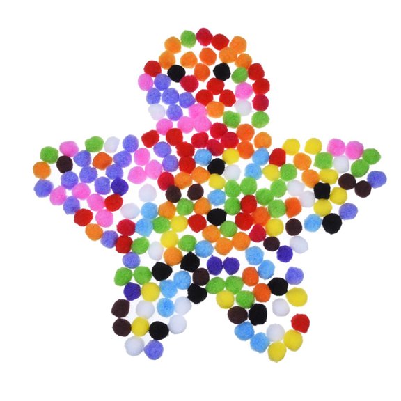 ETHZZLE 1200pcs Assorted Color Fluffy Craft Poms for Decorations and Party Use