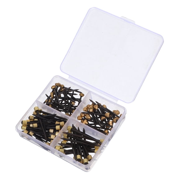 ETHZZLE 120Pcs Decorative Picture Hanging Nails with Copper Head Black Matte Finish for Wall Frames and Artwork
