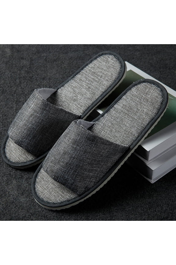 12 Pairs Sauna Slippers Disposable Grey Coral Fleece for Travel Use