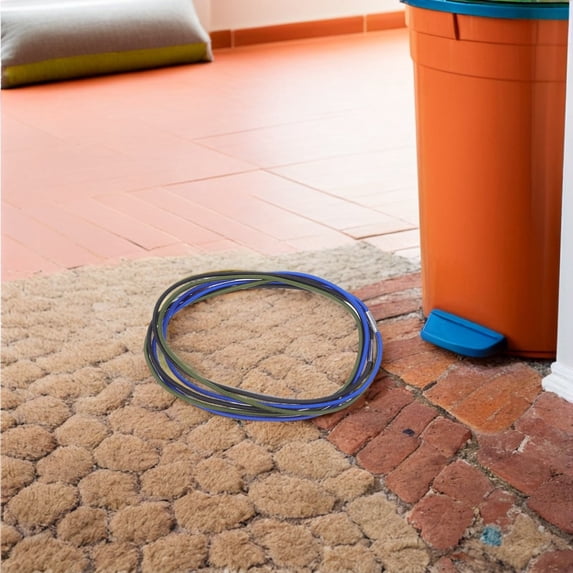 ETHZZLE 12Pcs Adjustable Rubber Strap Elastic Bands for Kitchen Trash Can with Strong Grip
