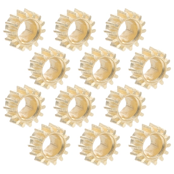 ETHZZLE 12Pcs Metal Guitar Tuning Peg Button Gears Golden Color Rugged Durable for Guitar Replacement