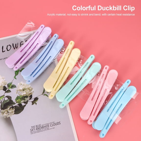 ETHZZLE 12-Pack Hair Slide Clips for Women, Simple Design Hair Sectioning Clips, Assorted Colors for Face Washing and Styling