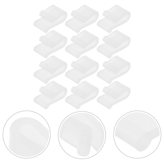 ETHZZLE 12Pcs Heat Resistant Silicone Pot Lid Clamps Transparent for Safe Handling and Stackable Cookware