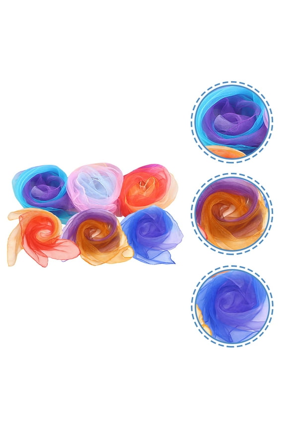 12Pcs Assorted Color Chiffon Juggling Scarves for Performance and Stage Use