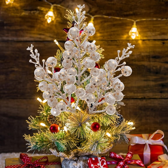 ETHZZLE Christmas Tree Artificial Berry Picks Multi Color Foam for Holiday Decor 12Pcs