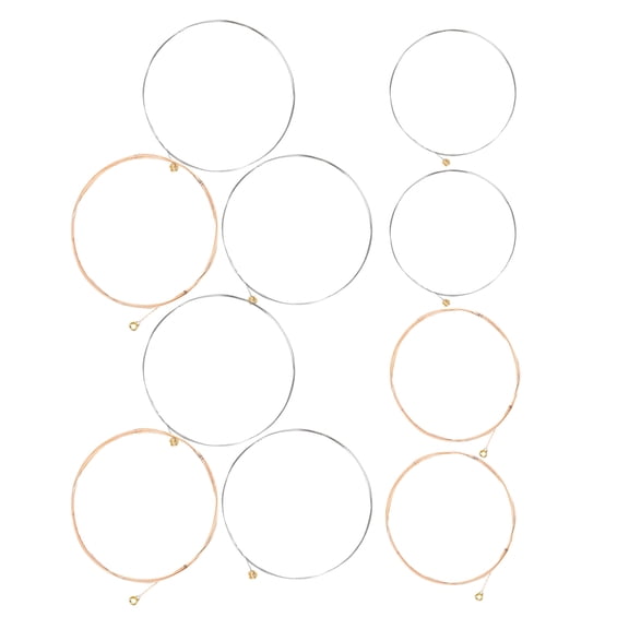 ETHZZLE 12-Pack Multi-Color Phosphor Bronze Acoustic Guitar Strings Replacement Set for Enhanced Sound