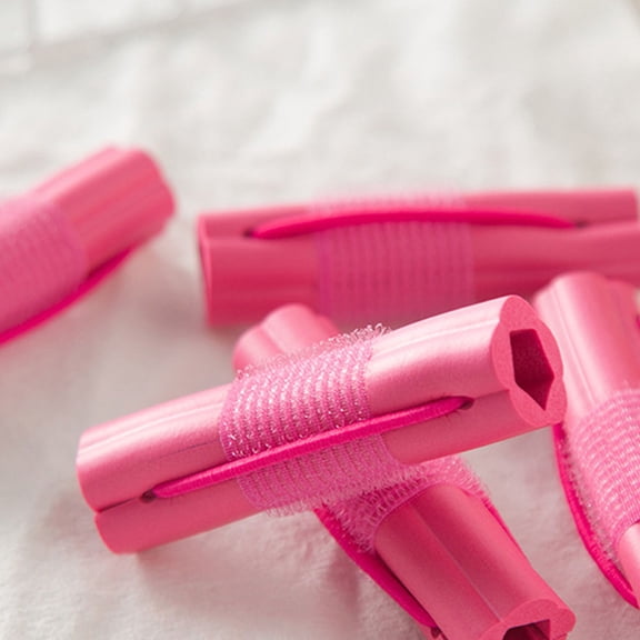 ETHZZLE 12Pcs Hair Roller Tools in Rosy Color Durable Sponge Curlers for All Hair Types