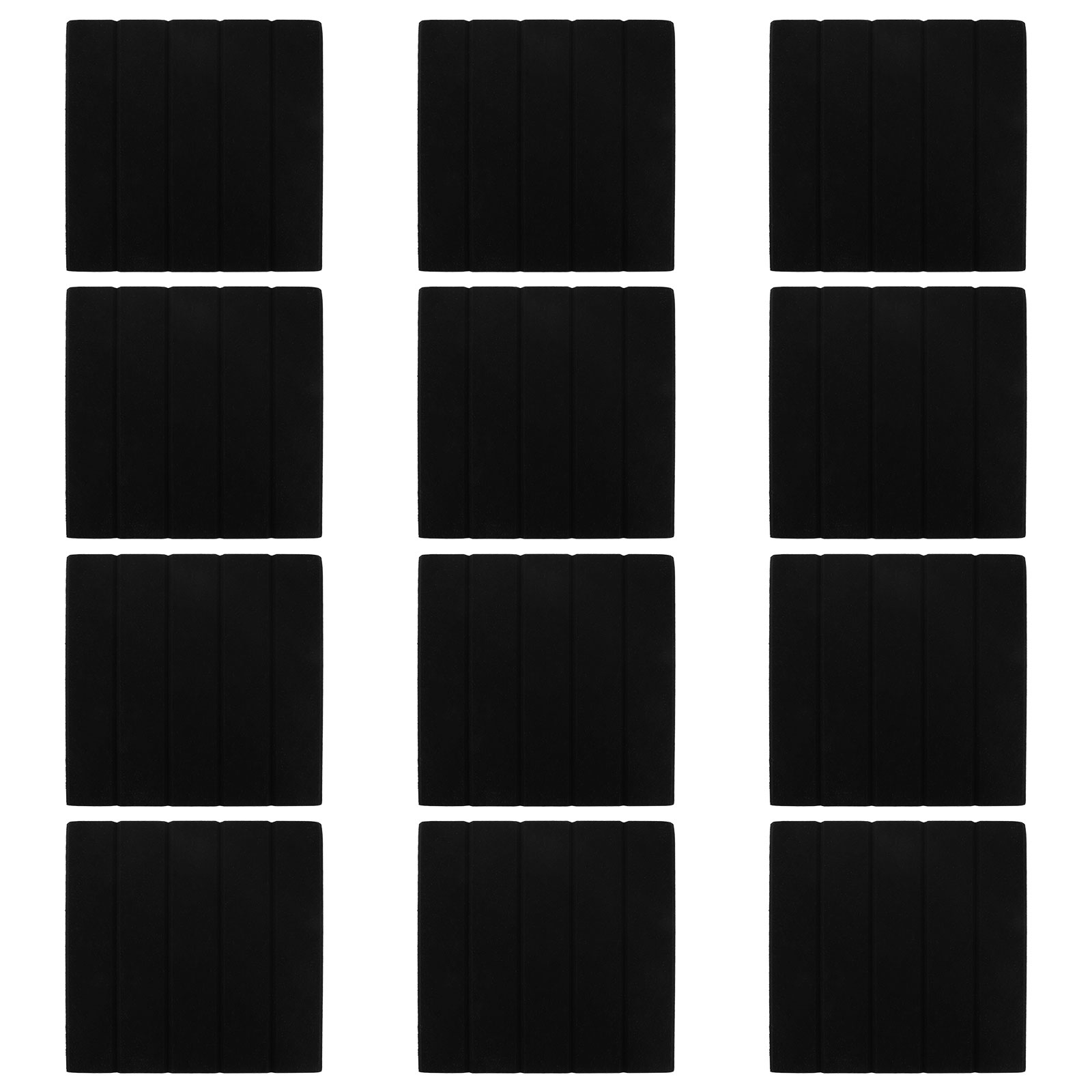 ETHZZLE 12Pcs Black Polyester Acoustic Wall Panels for Office Noise Reduction and Sound Absorbing