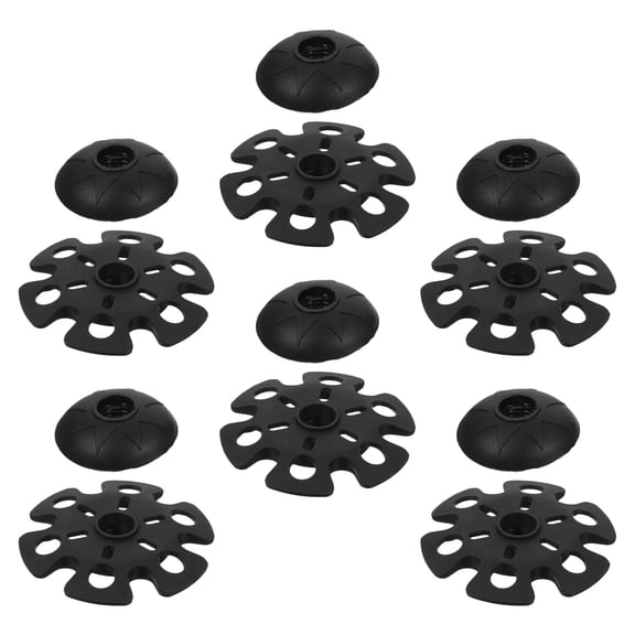 ETHZZLE 12Pcs Trekking Pole Rubber Tips Protectors with Fast Swap and Universal Fit Black
