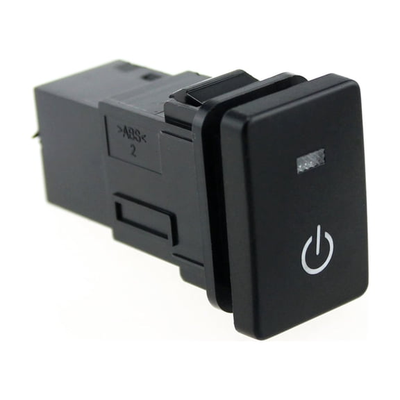 ETHZZLE 12V Car Push Button Start Switch Black ABS Material Flame Resistant Small LED Light Compatible with Prius