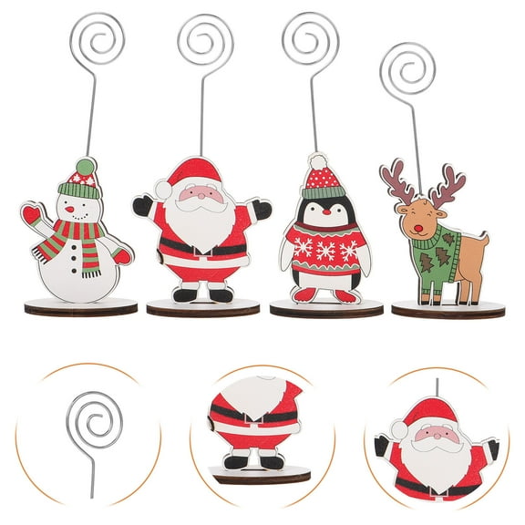 ETHZZLE 12Pcs Table Place Card Holders Carbon Steel Assorted Color for Graduation and Wedding Events