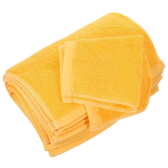 ETHZZLE 12Pcs Yellow Cotton Washcloths Absorbent Towels Multipurpose Hand and Face Towels for Home