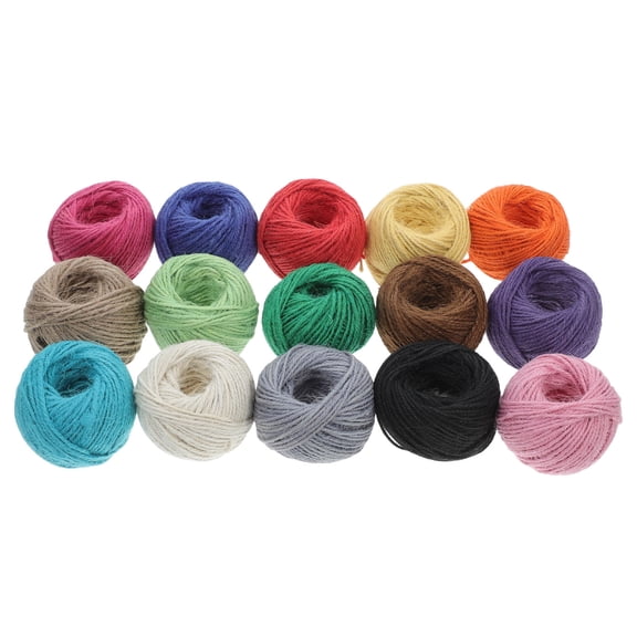 ETHZZLE 15Pcs Macrame Cord Jute Twine Multi for Knitting