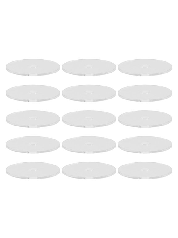 15Pcs Clear Plastic Cd Disc Keychain Versatile Decorative Accessory for Craft Project Supplies