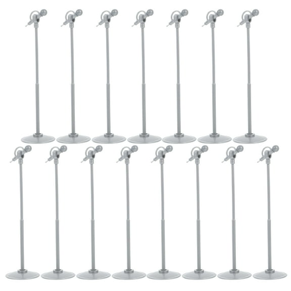 ETHZZLE 15Pcs Miniature Microphone Dollhouse Decoration Silver for Children in DIY Accessory