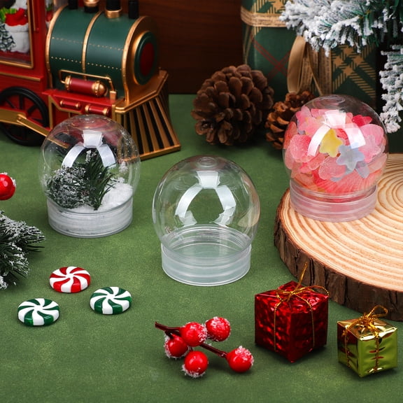 ETHZZLE 15Pcs Snow Globe Party Favors for Winter Decor with Transparent Plastic for Adults