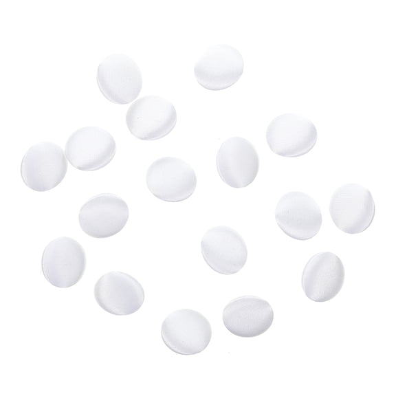 ETHZZLE White Satin 12.5mm Buttons with Large Metal for Sewing 15 Pieces