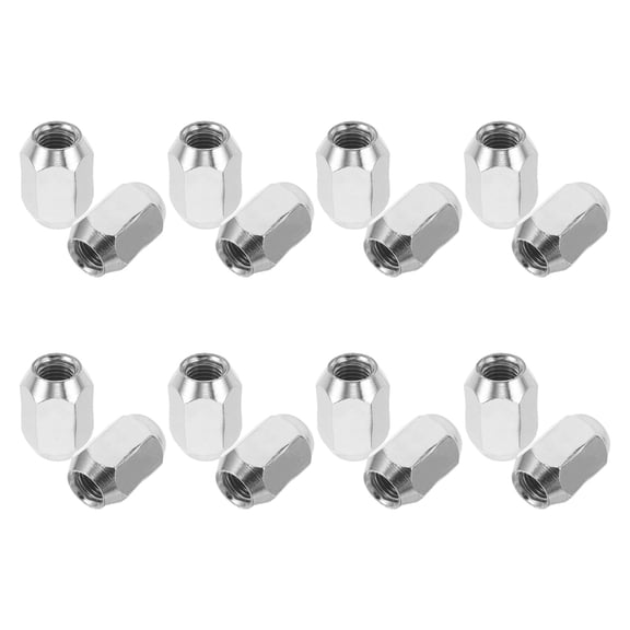 ETHZZLE 16Pcs Plated Silver Metal Atv Wheel Nuts M10x25 Precision Fit for Automobile Rear Axle Hub
