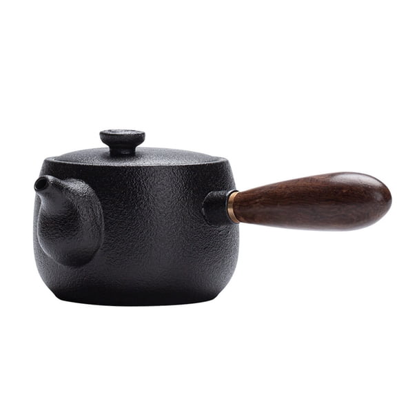 ETHZZLE 1PC Ancient Ceramic Tea Set Black Design Compact Gift for Home Use