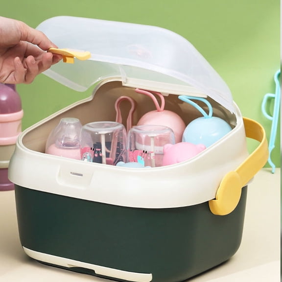 ETHZZLE 1Pack Bottle Drying Rack PP Green and White Simple Design for Babies