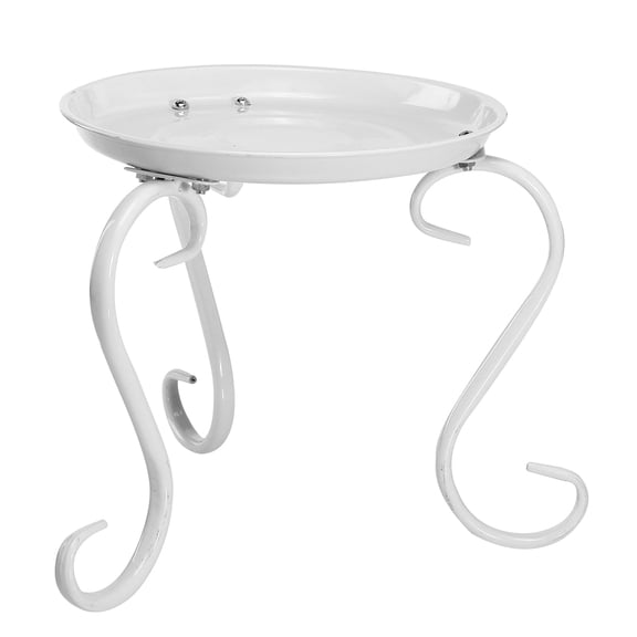 ETHZZLE 1Pc White Iron Plant Holder Flowerpot Rack Sturdy Storage Rack for Indoor Home Plants