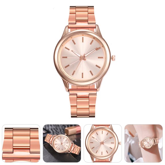 ETHZZLE 1Pcs Fashion Wristwatch Women Stainless Steel Rose Light And Simple Timekeeping Daily Wear