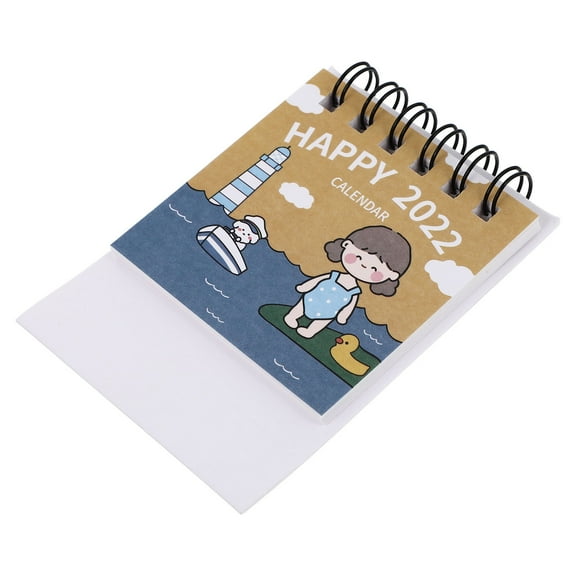 ETHZZLE 1Pack Flipped Desk Calendar Schedule Planning Calendar Rectangular Shape Modern Style 9X2.5in