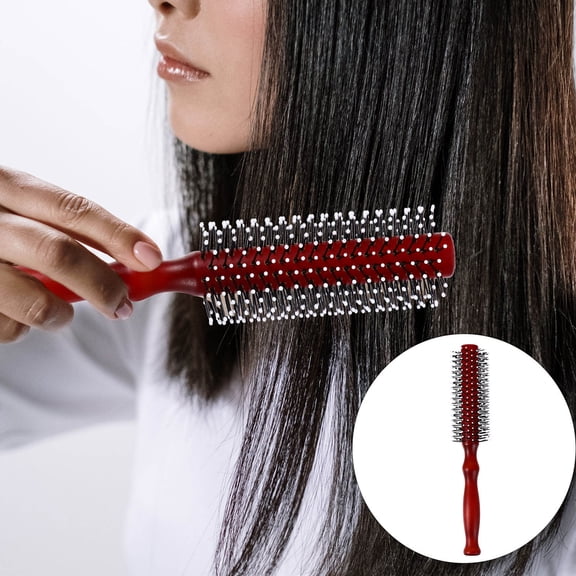 ETHZZLE 1Pack Hair Roll Brush Wood for Daily Use Hair Accessories