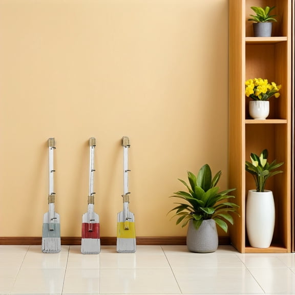 ETHZZLE 1Pack Decorative Oars Wall Decor Wooden Hooks in Random Color Style