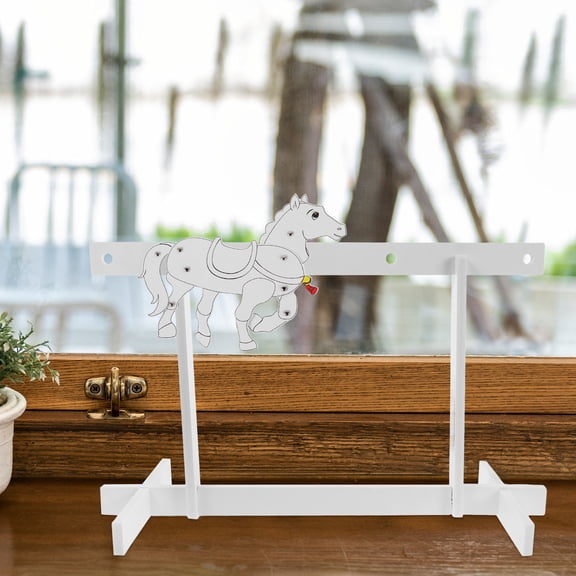 ETHZZLE 1Pack White Plastic Puppet Storage Rack Suitable for Kids and Adults Traditional Design for Organization