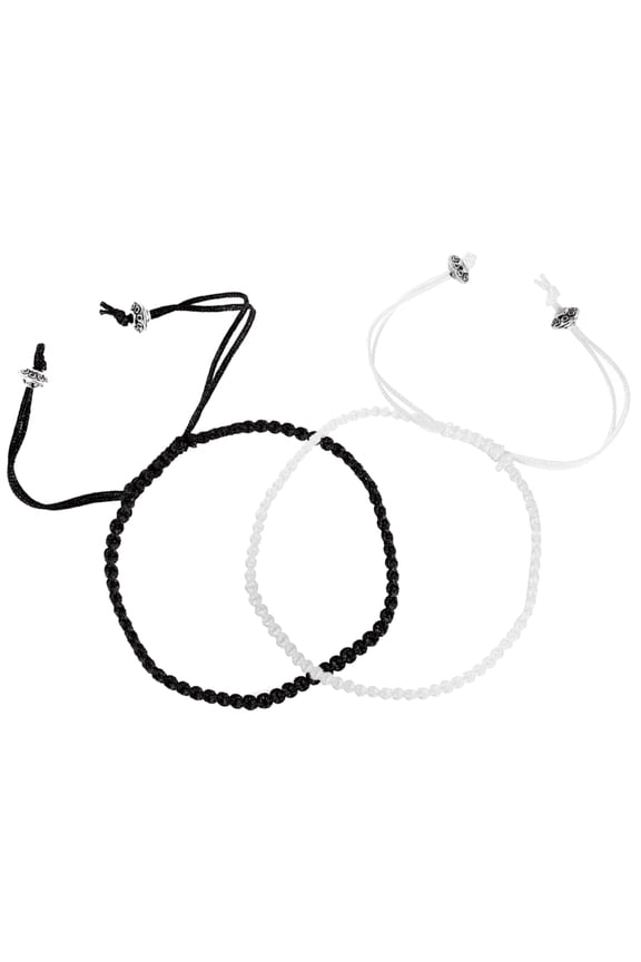1 Pair Lightweight Couples Rope Bracelets Thread Wristbands in Assorted Colors for Men and Women