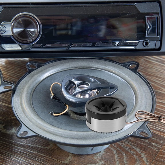 ETHZZLE 1Pair Car Audio Dome Tweeters Black High Efficiency Compact Design for Clear Sound Output