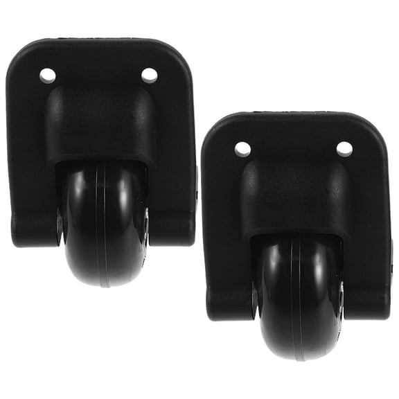 ETHZZLE 1Pair Universal Luggage Replacement Wheels Black Rubber with Directional Lock