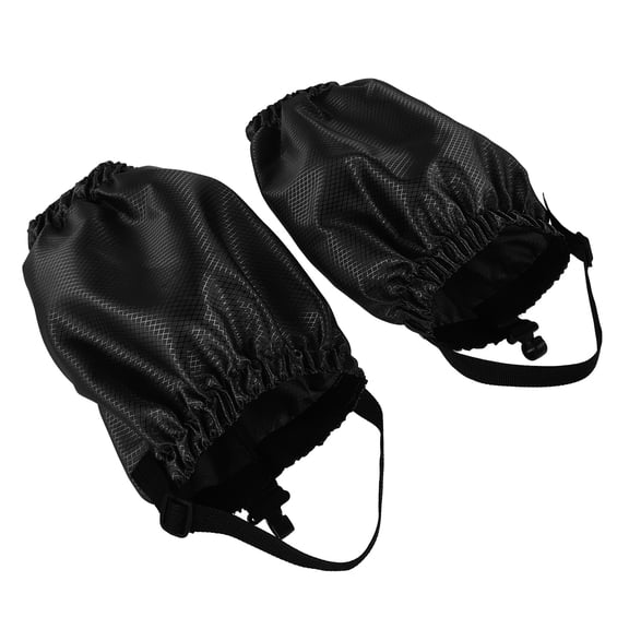 ETHZZLE 1Pair Wear Resistant Black Climbing Gaiters for Outdoor Use with Easy Carry Design