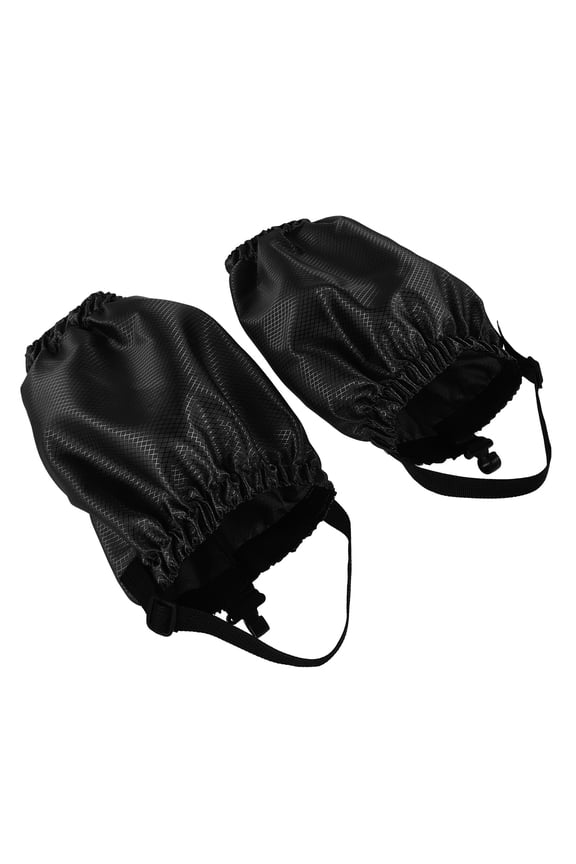 1Pair Lightweight Outdoor Ski Snow Defense Gaiters Black for Hiking and Trekking