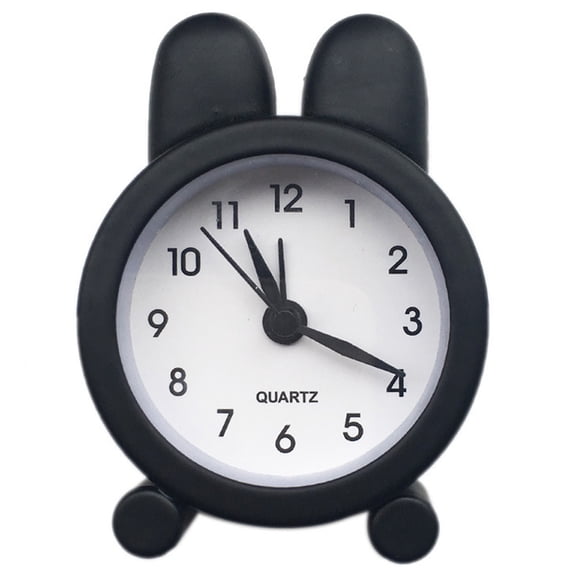 ETHZZLE Alarm Clock Bedside Black Metal 1Pcs for Wake-up Device Home Dorm