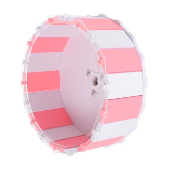 ETHZZLE 1Pc Hamster Exercise Wheel Silent Small Animal Running Machine Pink Durable Material