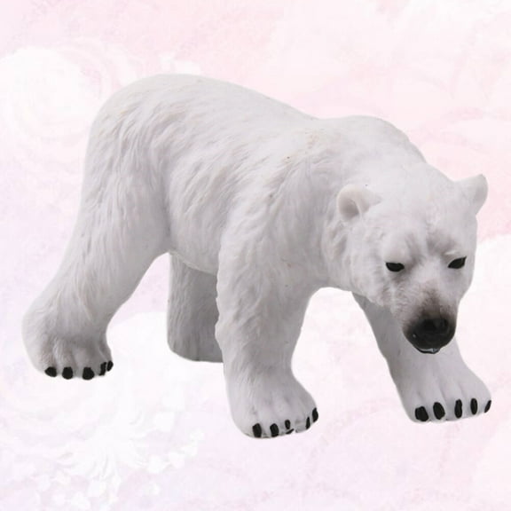 ETHZZLE Desktop Figurine Polar Bear Model Plastic 1Pack