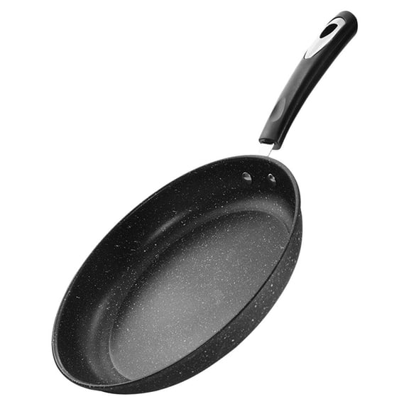 ETHZZLE 1Pc Non-Stick Iron Pan Black for Cooking with Six Layer Casting and Flat Base