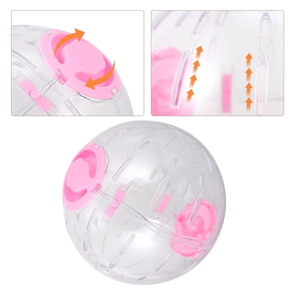 ETHZZLE 1Pc Flash Hamster Ball Pink Compact Exercise Wheel for Squirrel Hedgehog