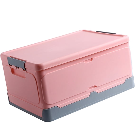 ETHZZLE 1Pc Pink Sundries Organizer Storage Box Foldable and Moisture Resistant for Living Room
