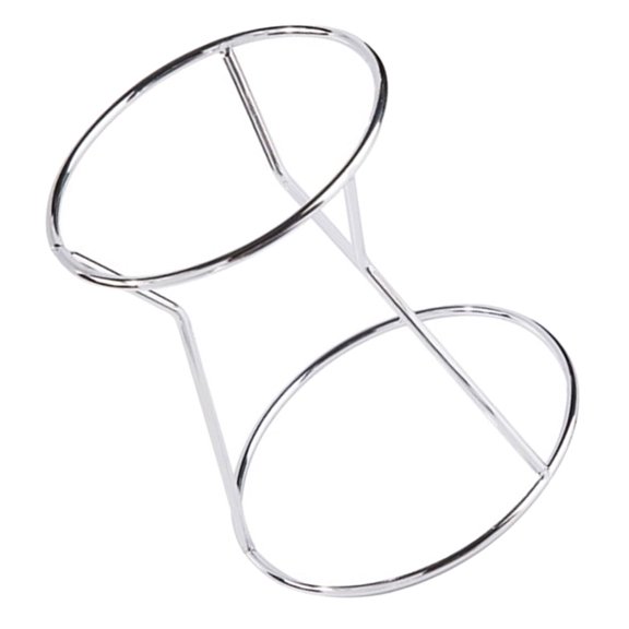 ETHZZLE 1Pc Plated Silver Stainless Steel Funnel Shelf with Triangular Design Stable Stand