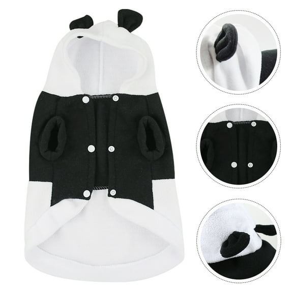 ETHZZLE White Polyester Panda Pet Costume for Dogs, Cute Animal Outfit, Comfortable and Stylish Dog Clothes