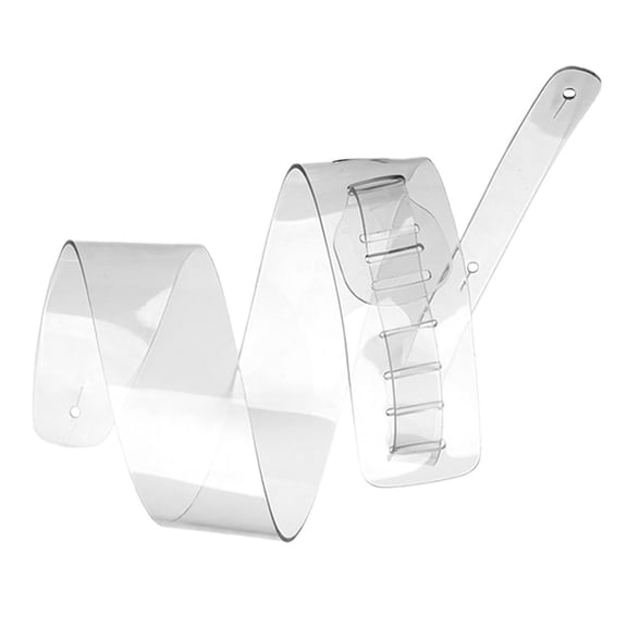 ETHZZLE 1Pc Simple White Guitar Belt Durable Supple Pc Material Adjustable Length for Instruments