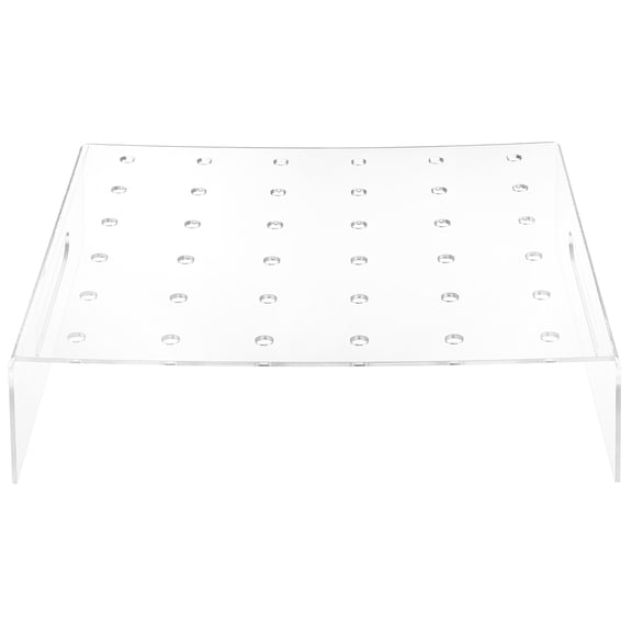 ETHZZLE 1Pc Transparent Acrylic Dessert Display Platform with 36 Holes Push Cake Holder for Occasions