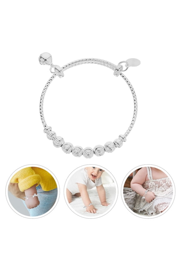 1Pcs Baby Bangles for Infant Adjustable Round Copper for Christmas