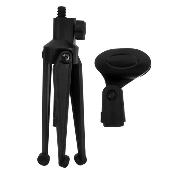 ETHZZLE 1Pcs B Version Microphone Table Tripod for Podcasting and Singing with Retractable Height 8.3 to 10.8in