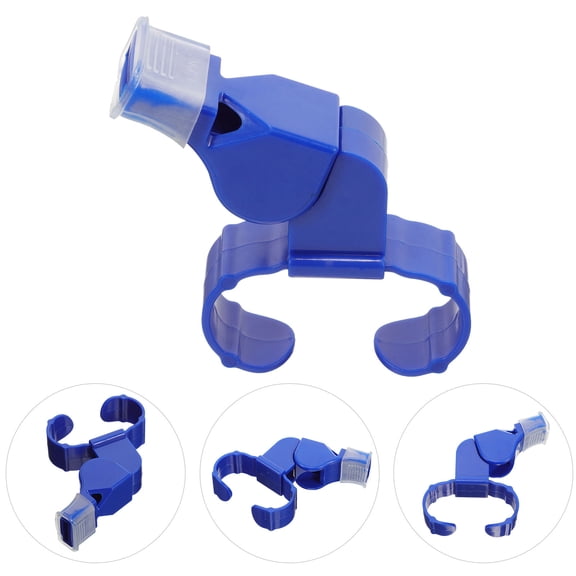 ETHZZLE 1Pcs Blue Abs Ring Shape Whistle for Referees and with Loud Sound 9.0x5.0x2.0in