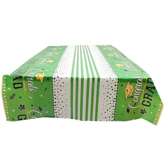 ETHZZLE 1Pcs Graduation Tablecloth for Tables 137x54in PE Plastic Waterproof Decorative